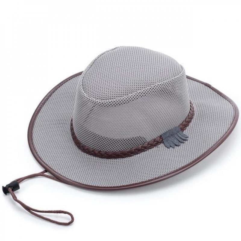 Topi Jazz Pria Bahan Tali Bern - Cowboy Hat Straw ulasan dan harga
