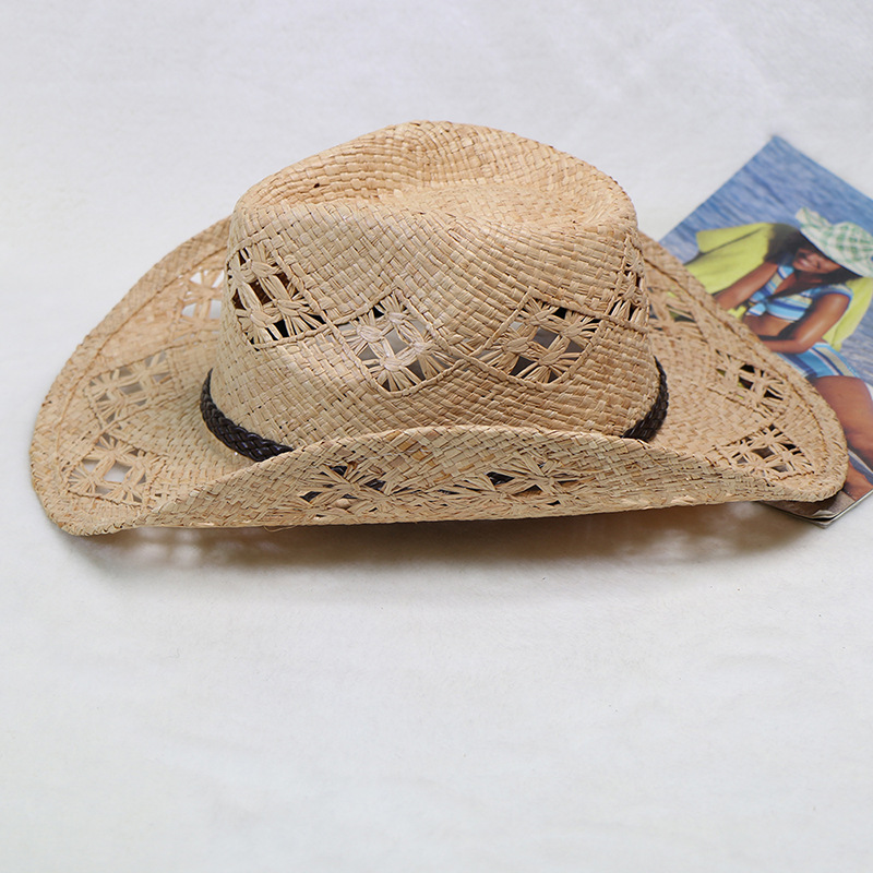 Topi Koboi Barat Rajutan Tanga - Cowboy Hat Straw ulasan dan harga